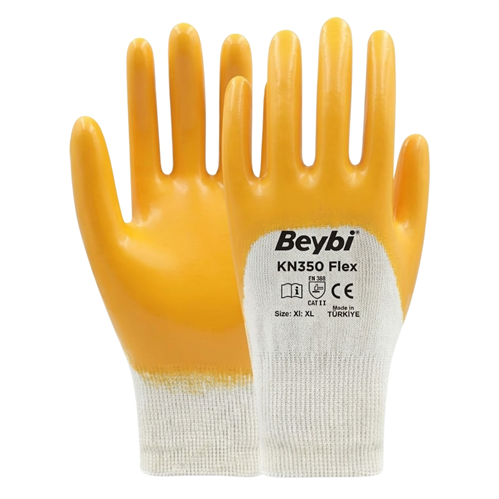 BEYBİ KN350 FLEX LİKRALI ÖRME ELDİVEN SARI NO:10